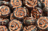 Floral Czech Glass<br>Roses