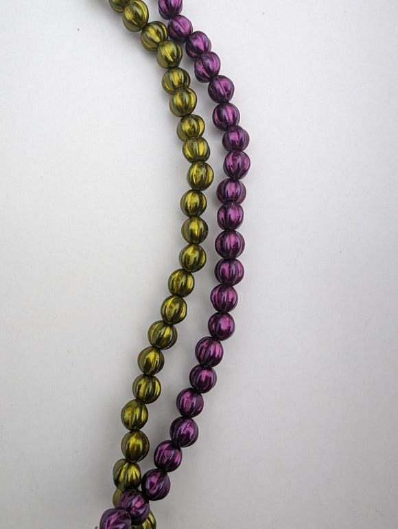 Glass Pearls<br>6mm Melons<br>Multi. Colors