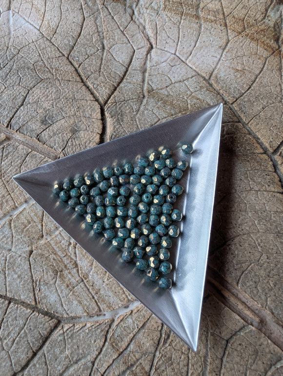 4mm FP Turquoise Bronze Luster