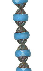 Aqua Opal Travertine Turbine Bead