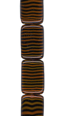 Jet/Orange Tiger Stripe Rectangle
