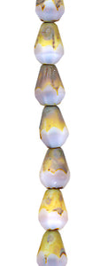 Light Lavender Opal Travertine Faceted Drop