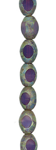 Purple Opal Travertine Tri Cut Oval