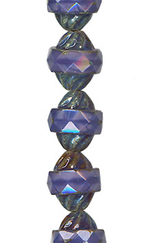 Purple Opal Travertine Turbine Bead