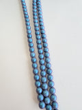 Glass Pearls Iridescent Blue<br>Three Size Options