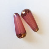 Faceted Drop 20x9mm<br>2 piece bag<br>13 Colors Available