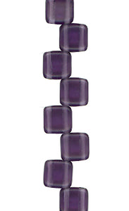 Medium Purple - Matte Transparent - Two Hole Tile Bead