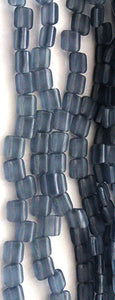 Matte Indian Sapphire Two Hole Tile Bead