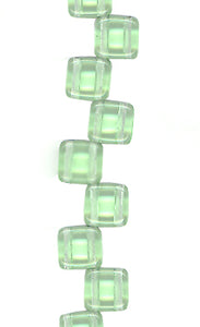 Peridot - Transparent - Two Hole Tile Bead