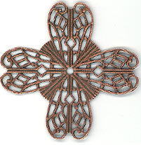 Antique Copper Rounded Cross