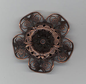 Antique Copper Double Flower Piece