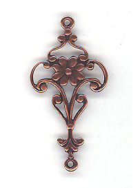 Antique Copper Flower Link