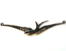 Antique Gold Filigree Open Wings Bird