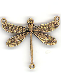 Antique Gold 3 Link Dragonfly