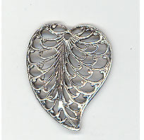 Antique Silver Raised Leaf