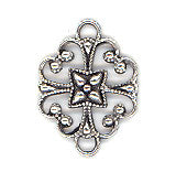 Antique Silver Small Ornate Link