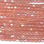 3mm Fire Polish - Matte Pink Opal AB