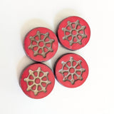 12mm Wheel Bead<br>4 Pieces<br>Multiple Color Options