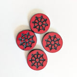 12mm Wheel Bead<br>4 Pieces<br>Multiple Color Options