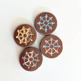 12mm Wheel Bead<br>4 Pieces<br>Multiple Color Options