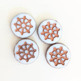 12mm Wheel Bead<br>4 Pieces<br>Multiple Color Options