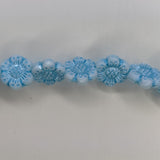 Boho Flower Beads (14mm)<br>10 Piece Strands<br>7 Color Options