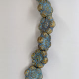 Boho Flower Beads (14mm)<br>10 Piece Strands<br>7 Color Options
