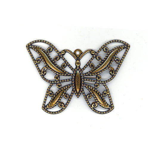 Antique Brass Butterfly Stamping 3