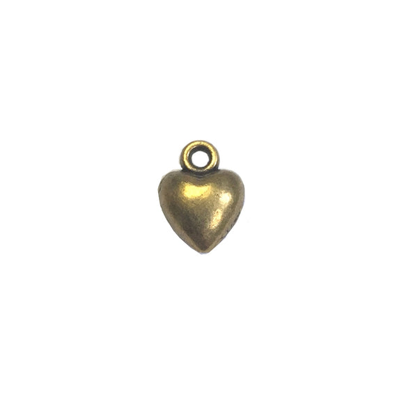 Charm - Heart - Brass