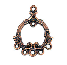 Charm - Chandelier Earring Component - Copper