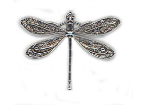 Antique Silver Dragonfly