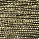 3mm Czech Fire Polish Beads -  Taupe Gold Luster