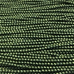 3mm Czech Fire Polish Beads -  Green Matte Metallic Pearl