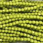 3mm Czech Fire Polish Beads - Chartreuse