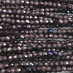 3mm Czech Fire Polish Beads - Purple Half  Iris