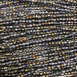 3mm Czech Fire Polish Beads - Matte Transparent Tanzanite Marea