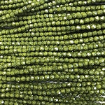 3mm Czech Fire Polish Beads - Olive Green Picasso Luster
