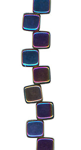 Purple Iris Two Hole Tile Bead