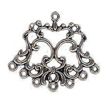 Charm - Chandelier Earring Component - Silver